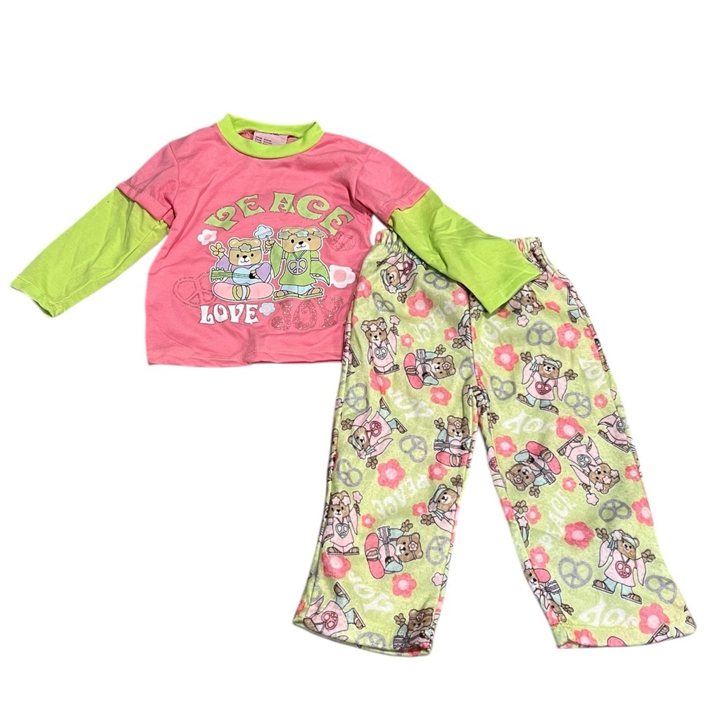 Carter’s Toddler Pajama Set Peace Love Bears – 12M